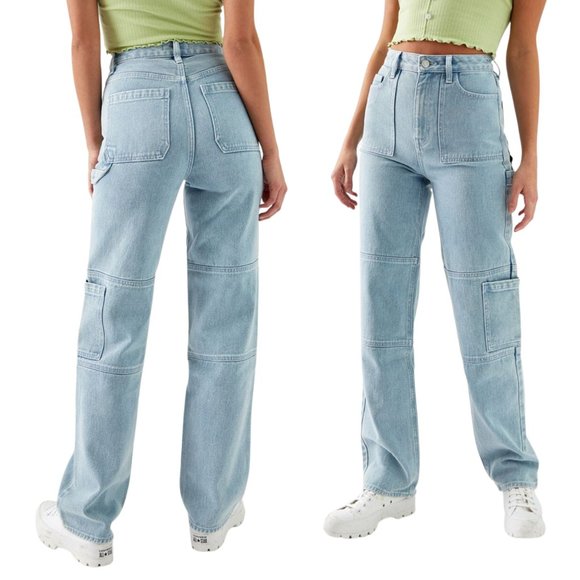 PacSun Denim - PACSUN 90s Boyfriend Utility Pant Jeans in Acid Wash